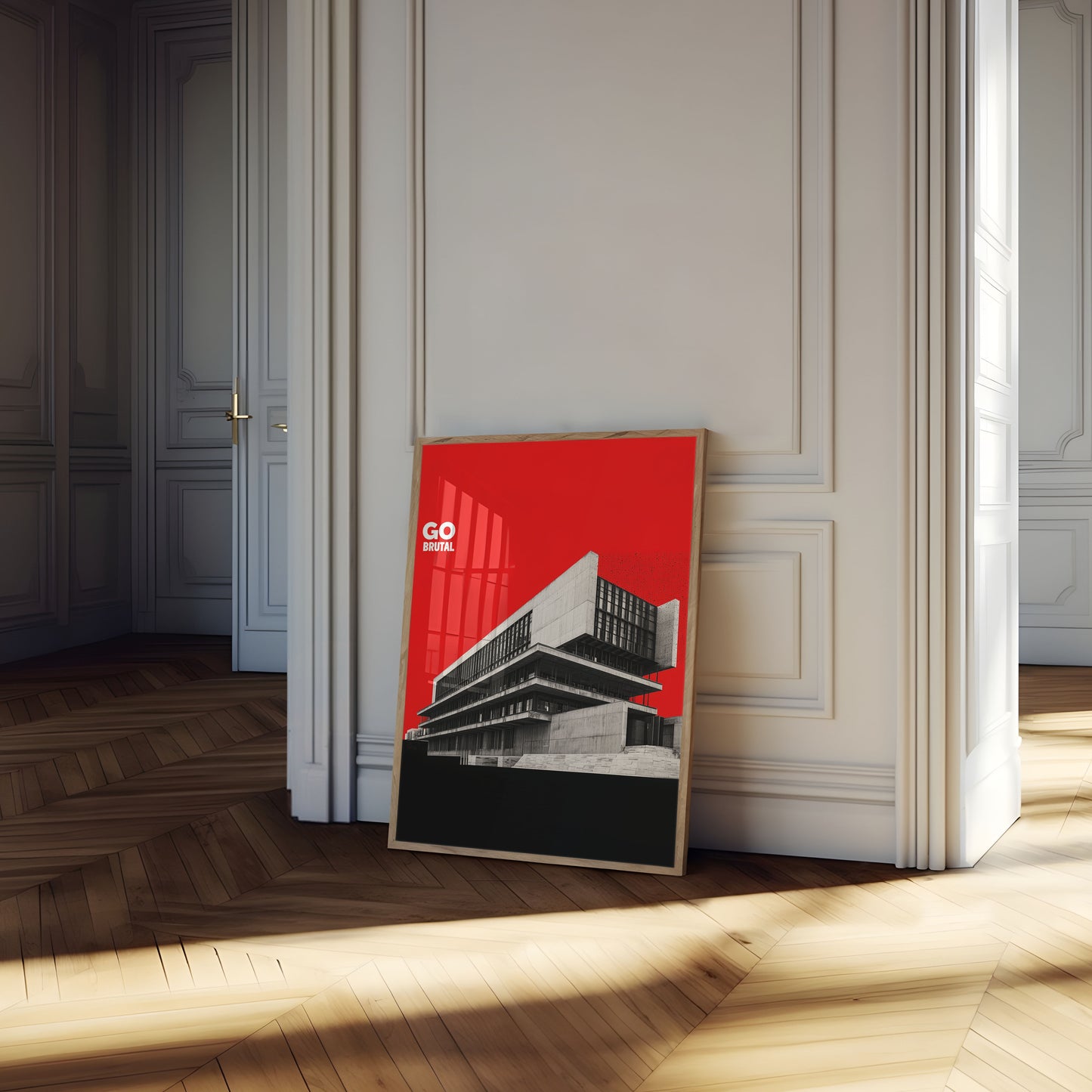 Concrete Brutalism Urban Architecture Poster