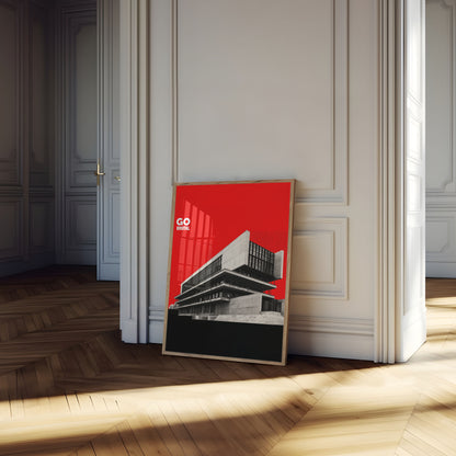 Concrete Brutalism Urban Architecture Poster