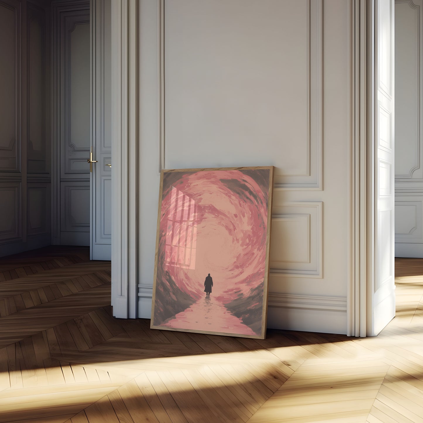Ethereal Journey into Crimson Poster