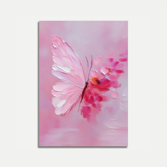 Rosa Schmetterling Aquarell Poster