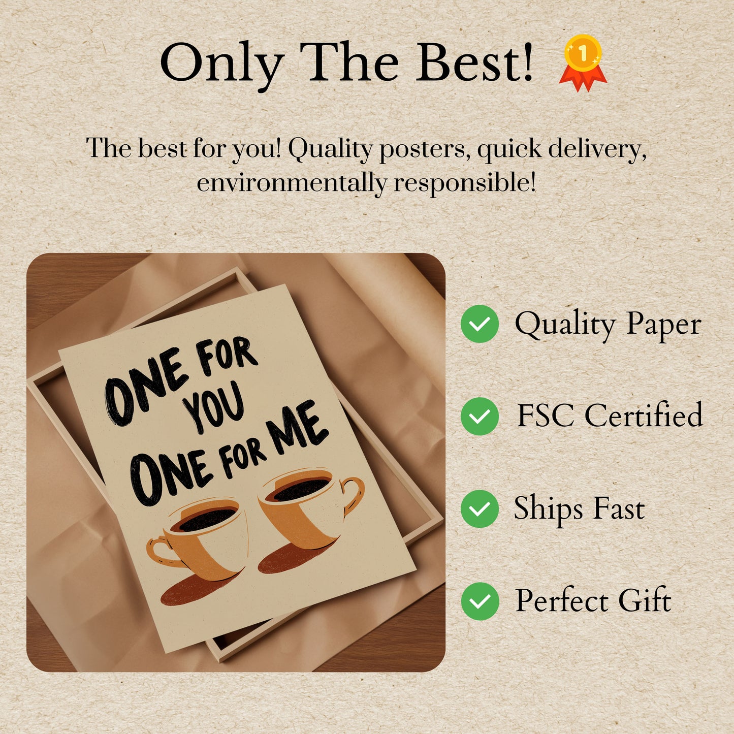Uno per te Uno per me Poster Caffè