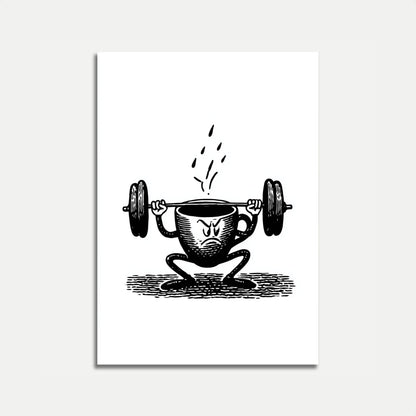 Motivatieposter voor Koffie en Workout