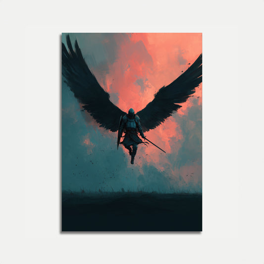 Winged Knight Battle Poster