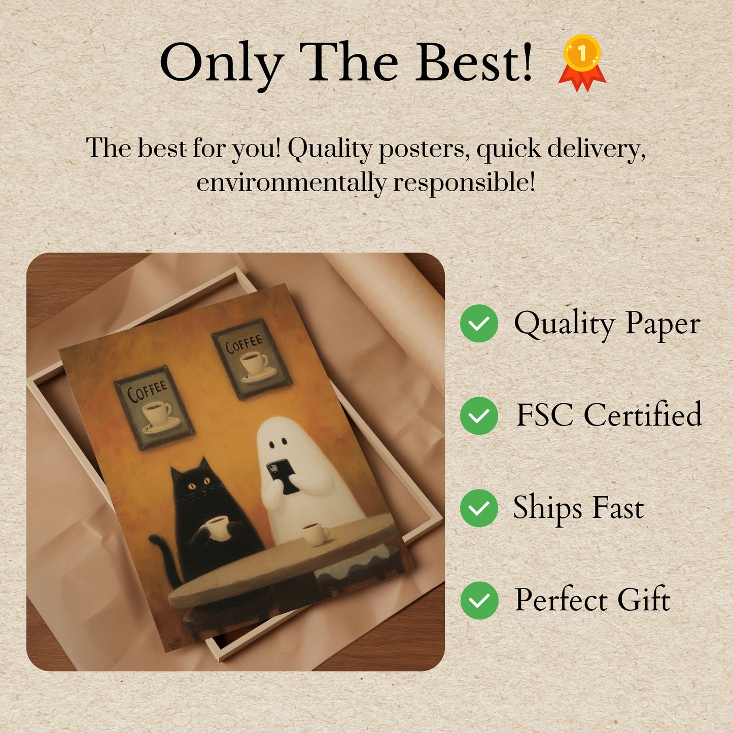 Ghostly Coffee Companions Poster