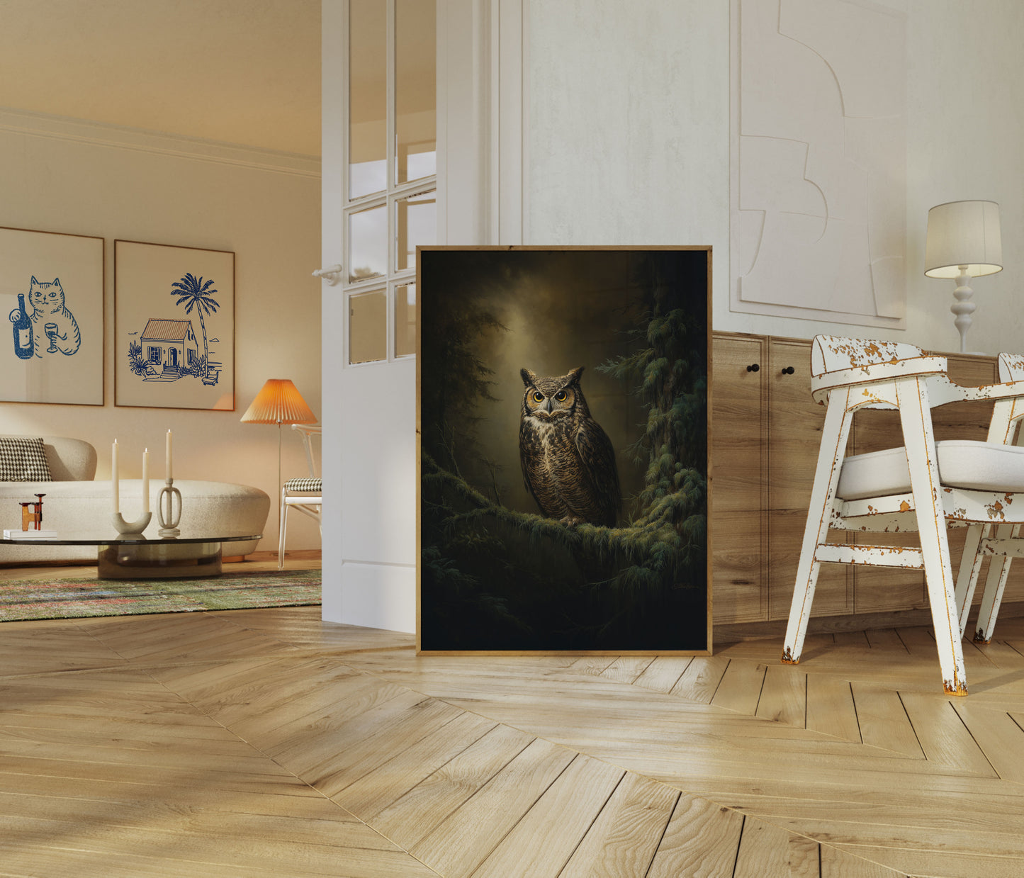 Majestic Night Owl Poster