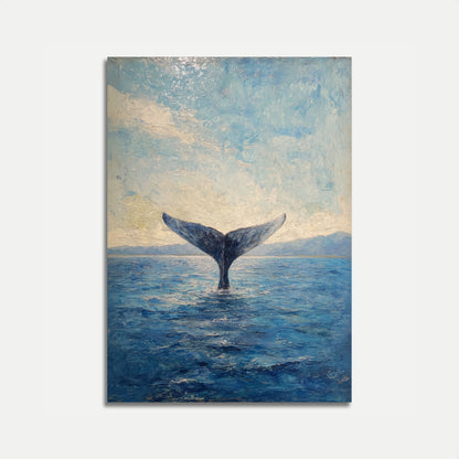 Majestic Whale Tail Ocean Poster