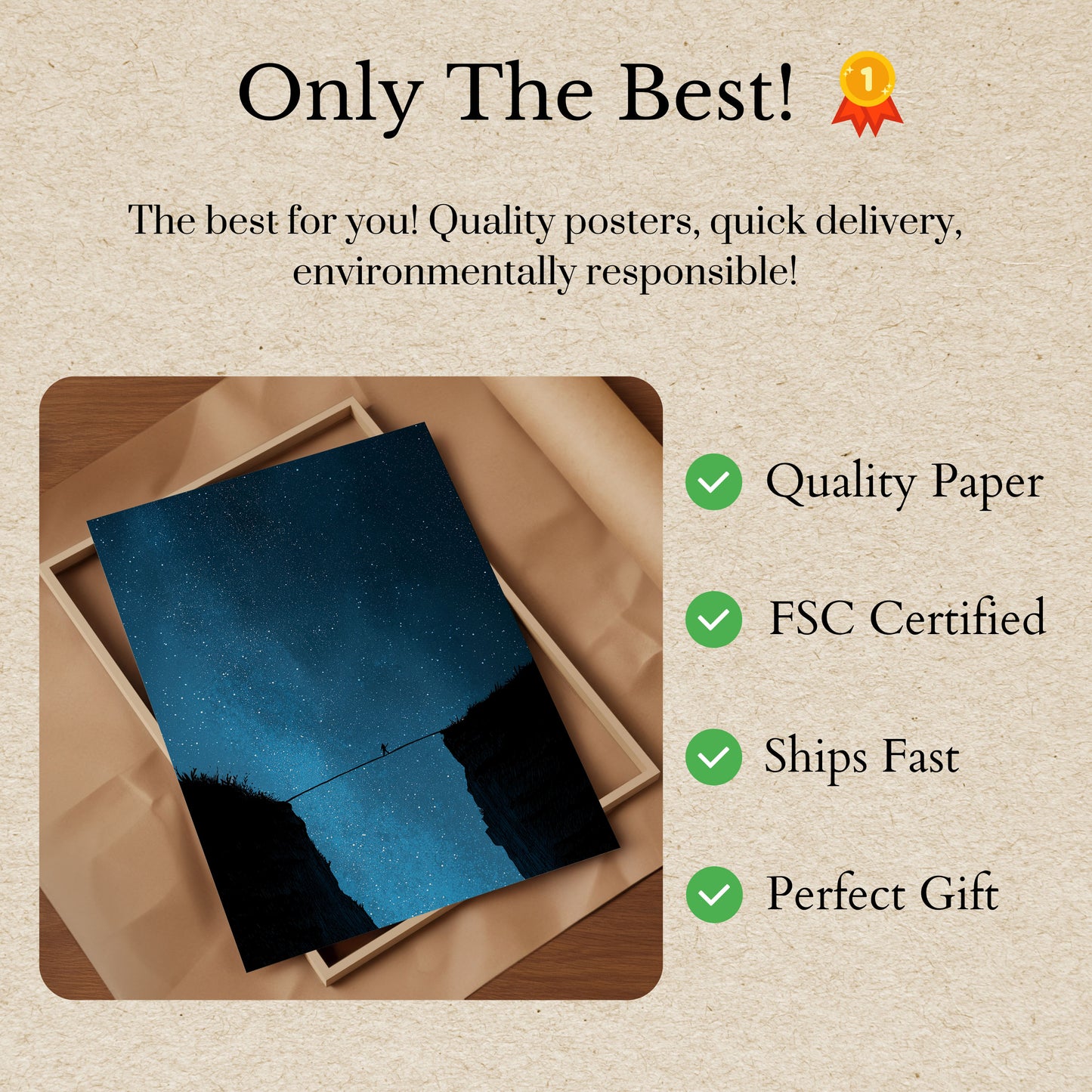 Plakat Przejście Mostu w Gwieździstą Noc