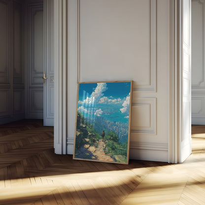 Mountain Trail City Vista Poster