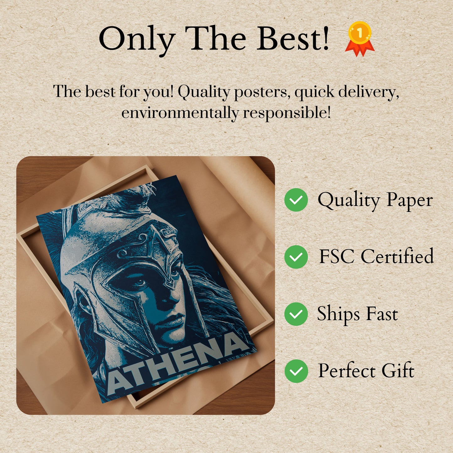 Athena Greek Goddess Poster