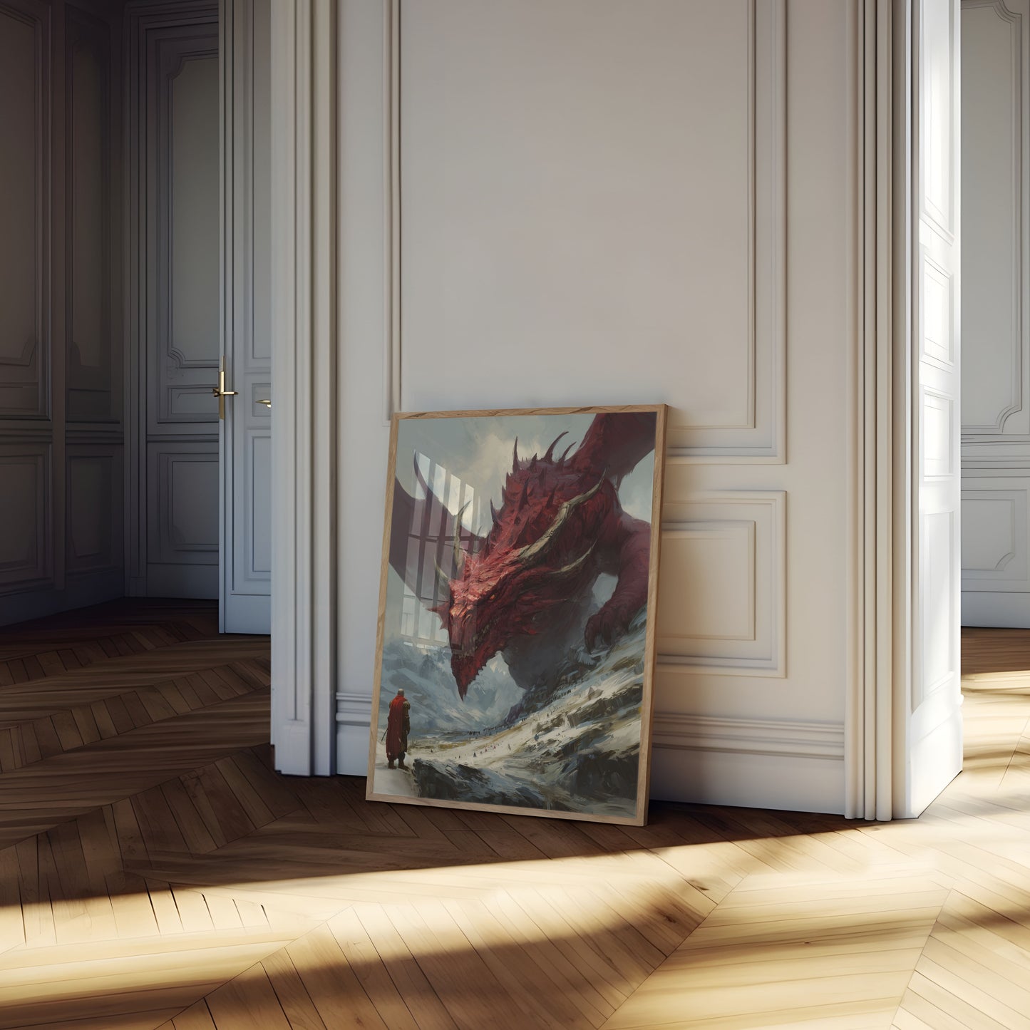 Red Dragon Mountain Guardian Poster