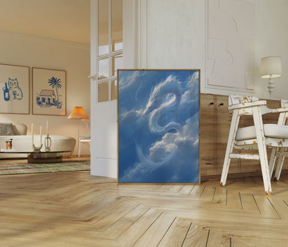 Póster del dragón celestial etéreo