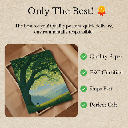 Ancient Tree Valley Vista Poster