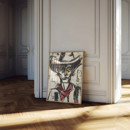 Abstract Cowboy Expressionist Portrait Poster