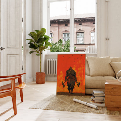 Viking Krijger's Vurige Pad Poster