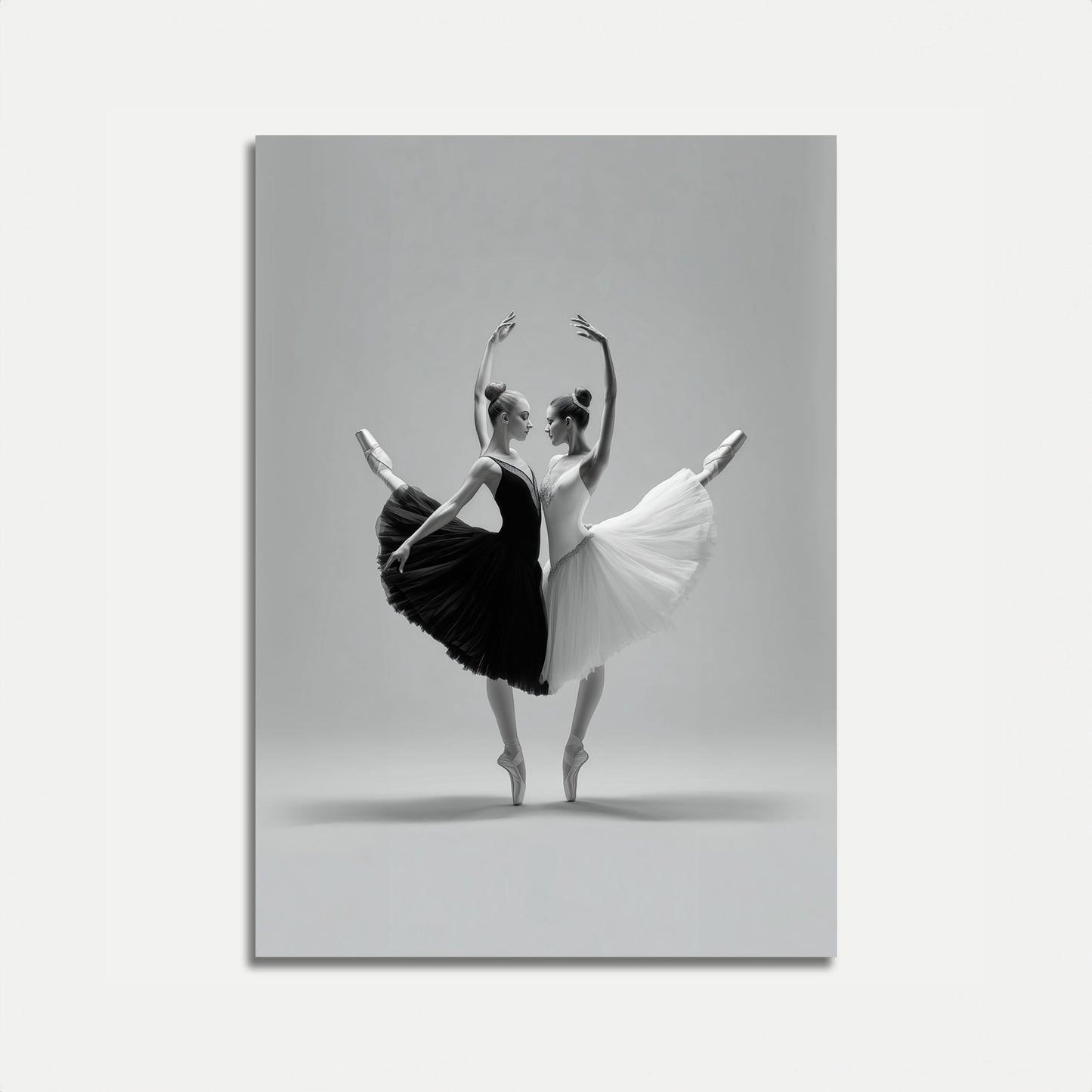 Sort og hvid ballet dansere plakat