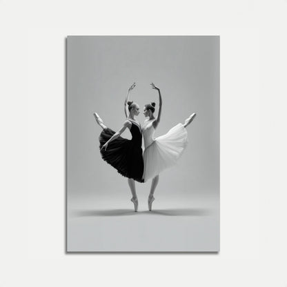 Sort og hvid ballet dansere plakat
