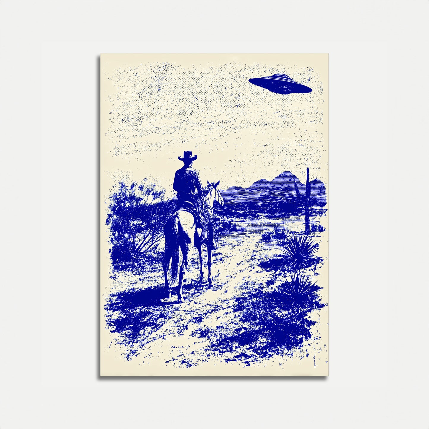 Cosmic Cowboy Desert Poster