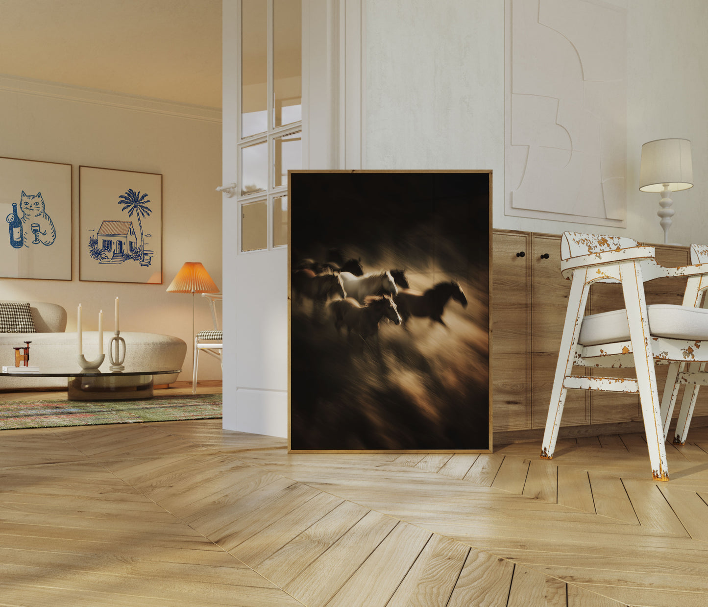 Cavalli al Galoppo in Movimento Poster