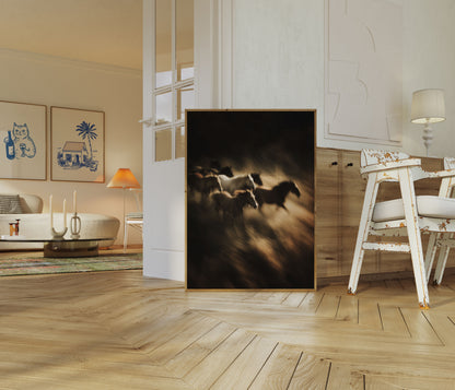Cavalli al Galoppo in Movimento Poster