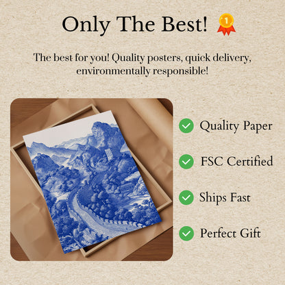 Blue Mountain Great Wall Poster