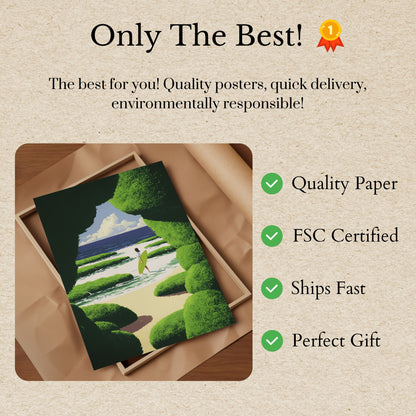 Surfování zeleným rájem Plakát