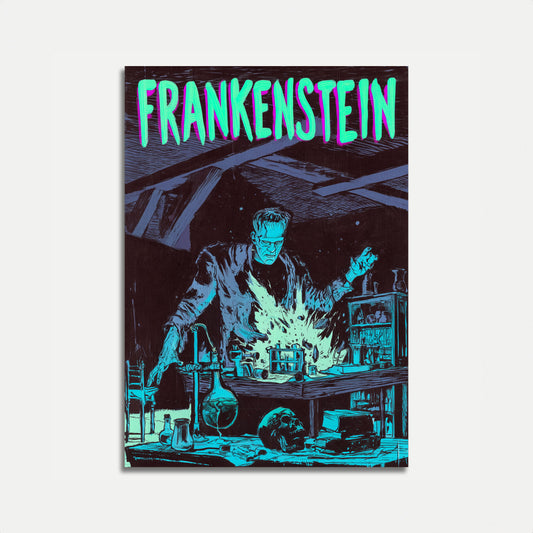 Frankensteins laboratorium neonaffisch