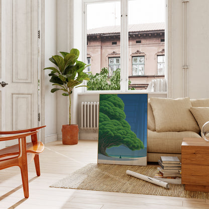 Solitude Under the Ancient Tree Poster