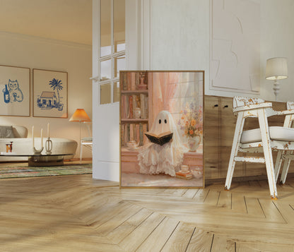 Gespenstischer Bücherwurm Halloween-Poster