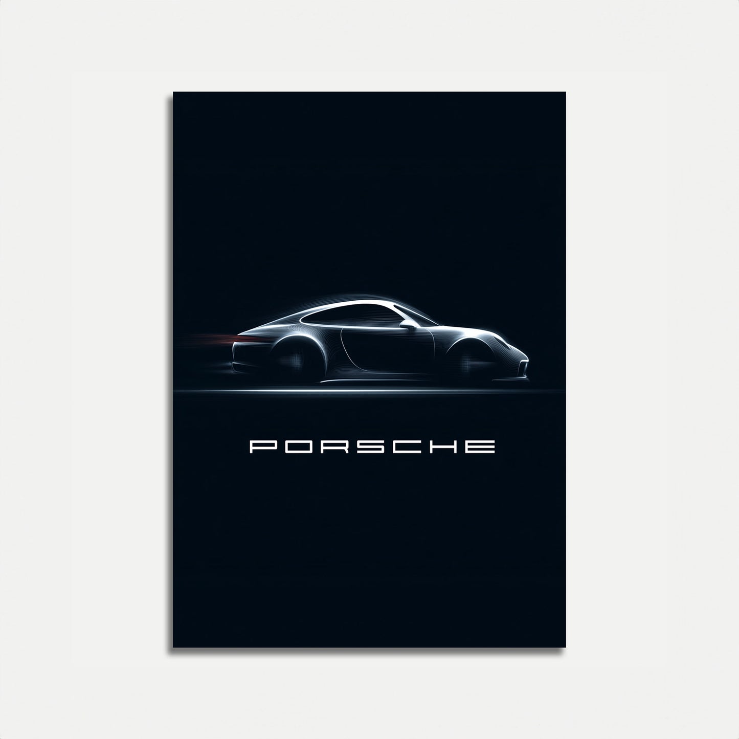Porsche Speed Silhouette Poster