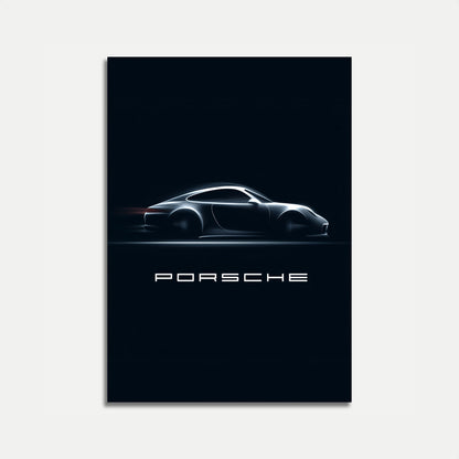 Porsche Speed Silhouette Poster