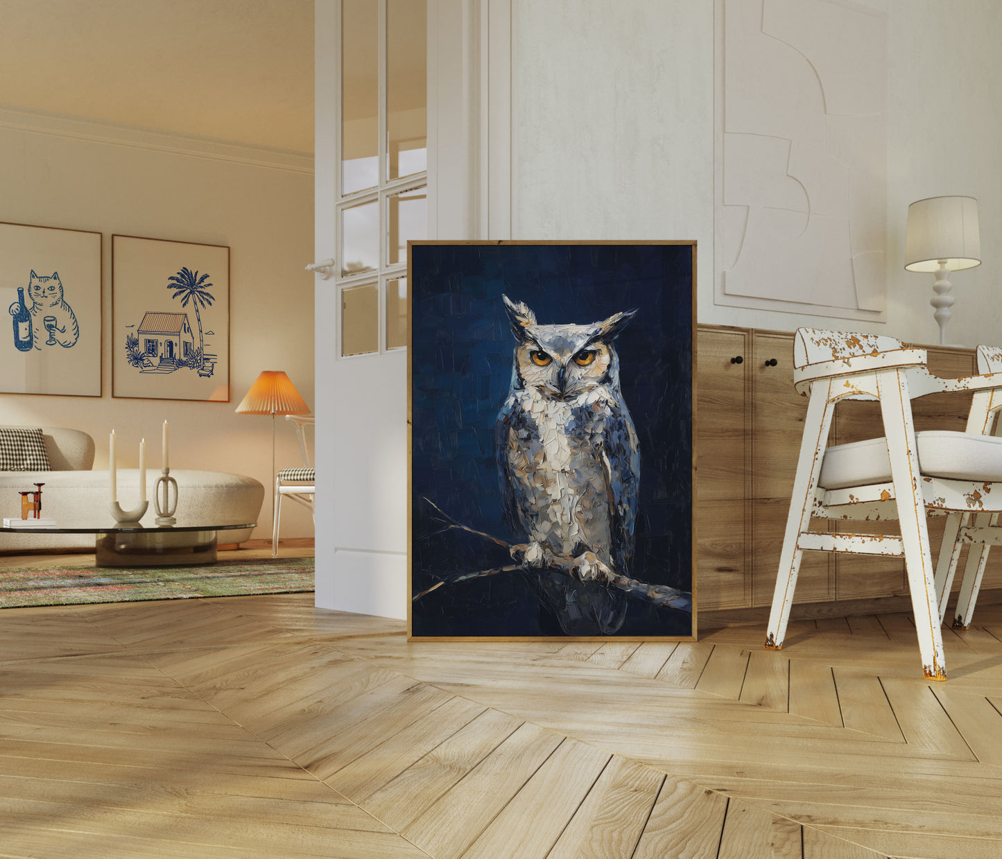 Majestic Owl Night Poster