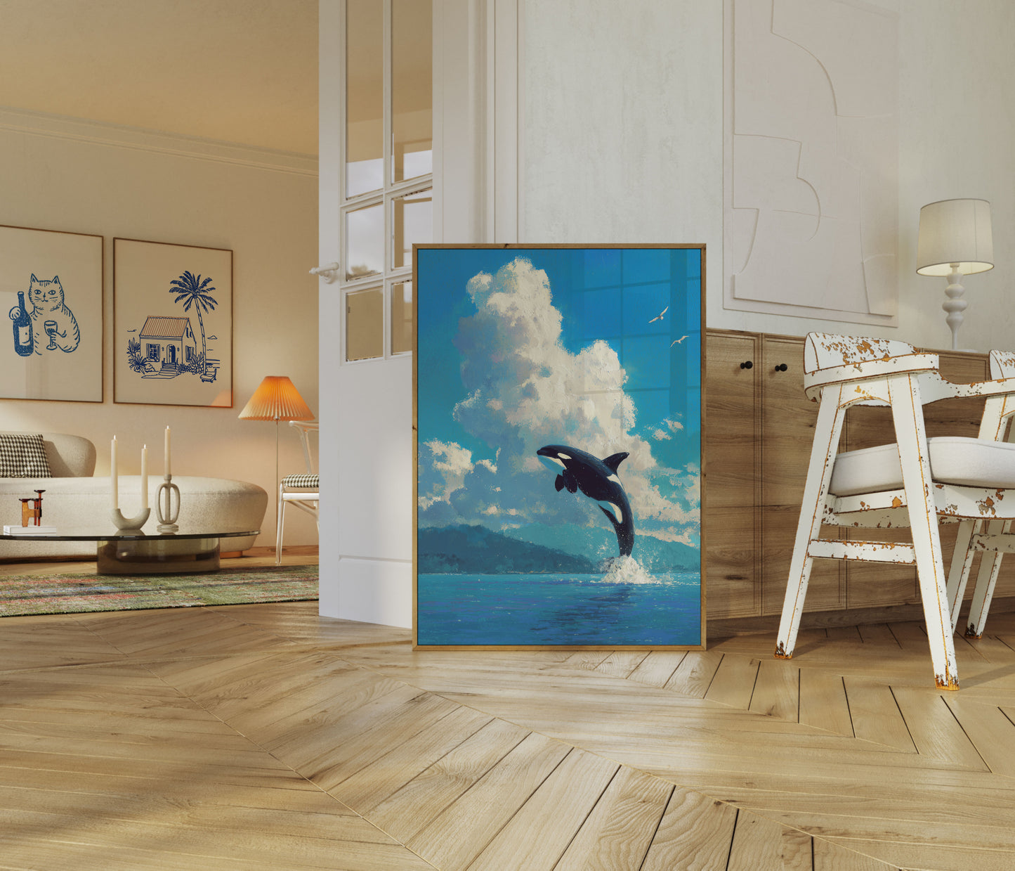 Majestic Orca Leap Poster