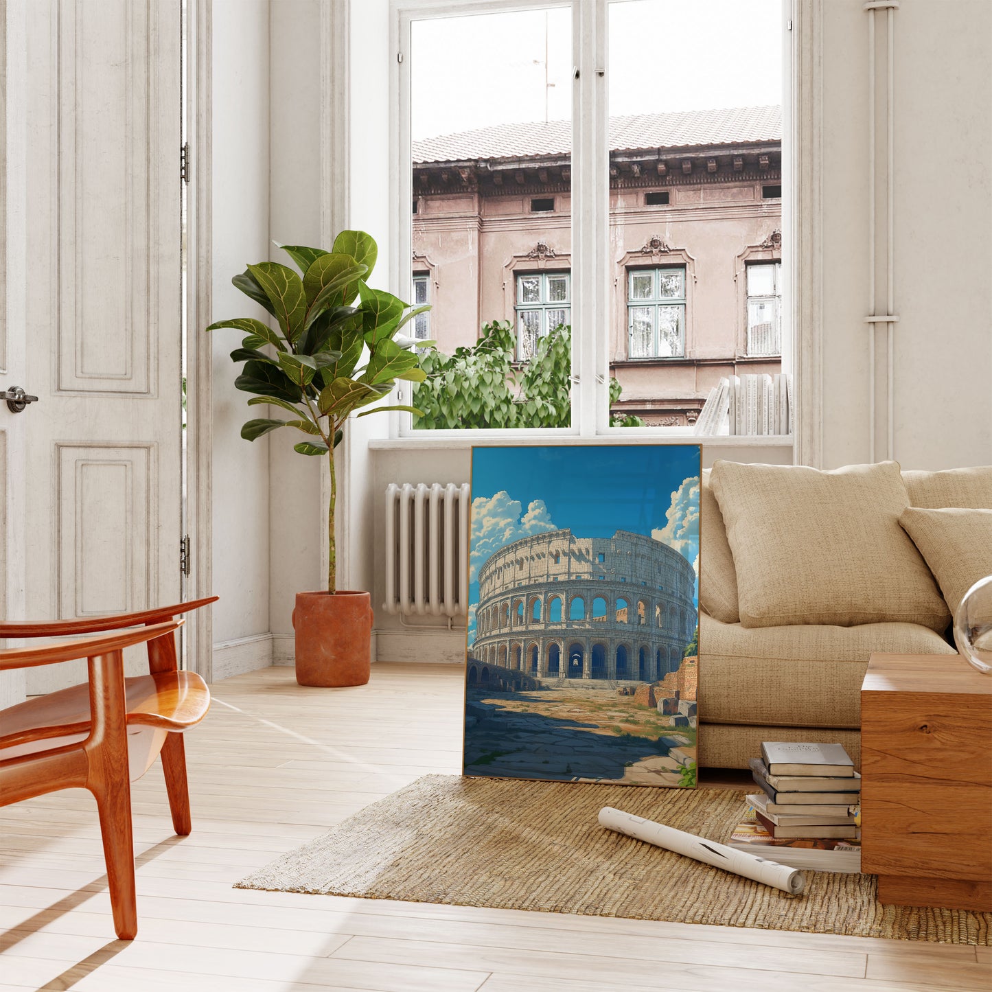 Ancient Colosseum Rome Architectural Poster