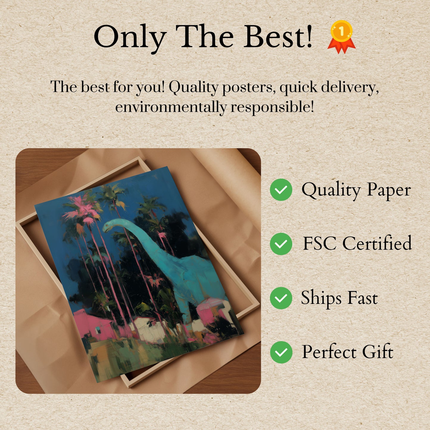 Tropical Dinosaur Fantasy Poster