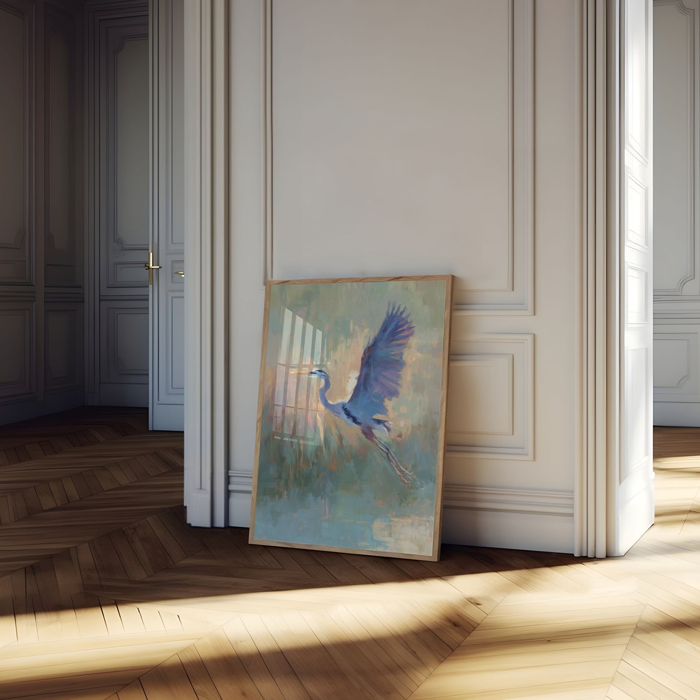 Blue Heron Taking Flight Poster