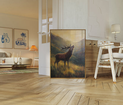 Majestic Elk in Mountain Valley Poster