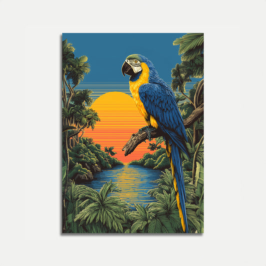 Blue and Gold Macaw Paradise Poster