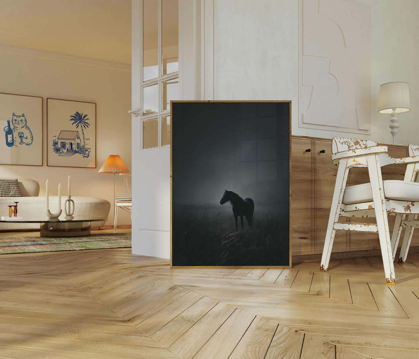 Mysterious Midnight Stallion Poster