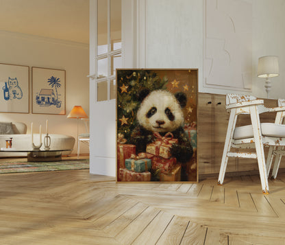 Christmas Panda Gift Wonderland Poster