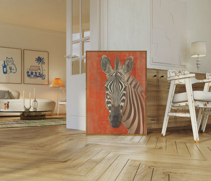 Striped Elegance Zebra Poster