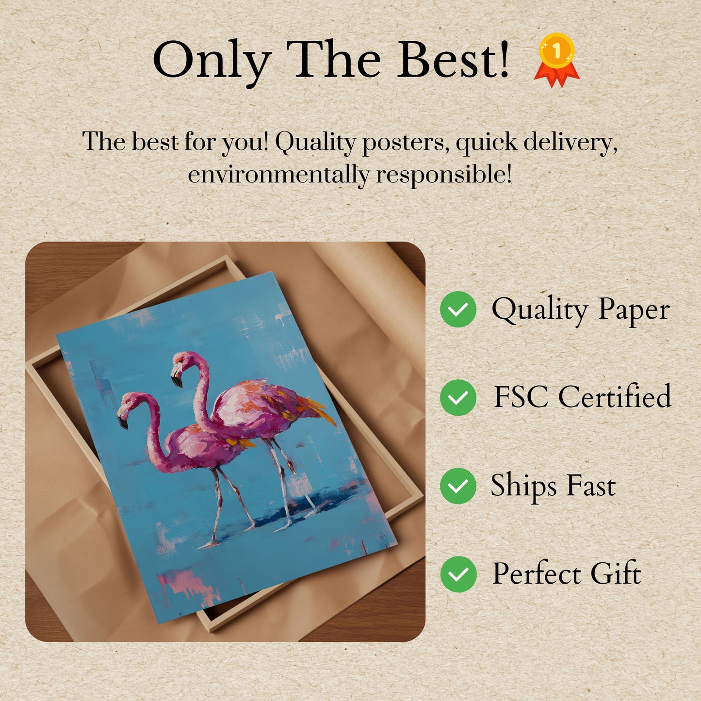 Roze Flamingo's Artistieke Poster