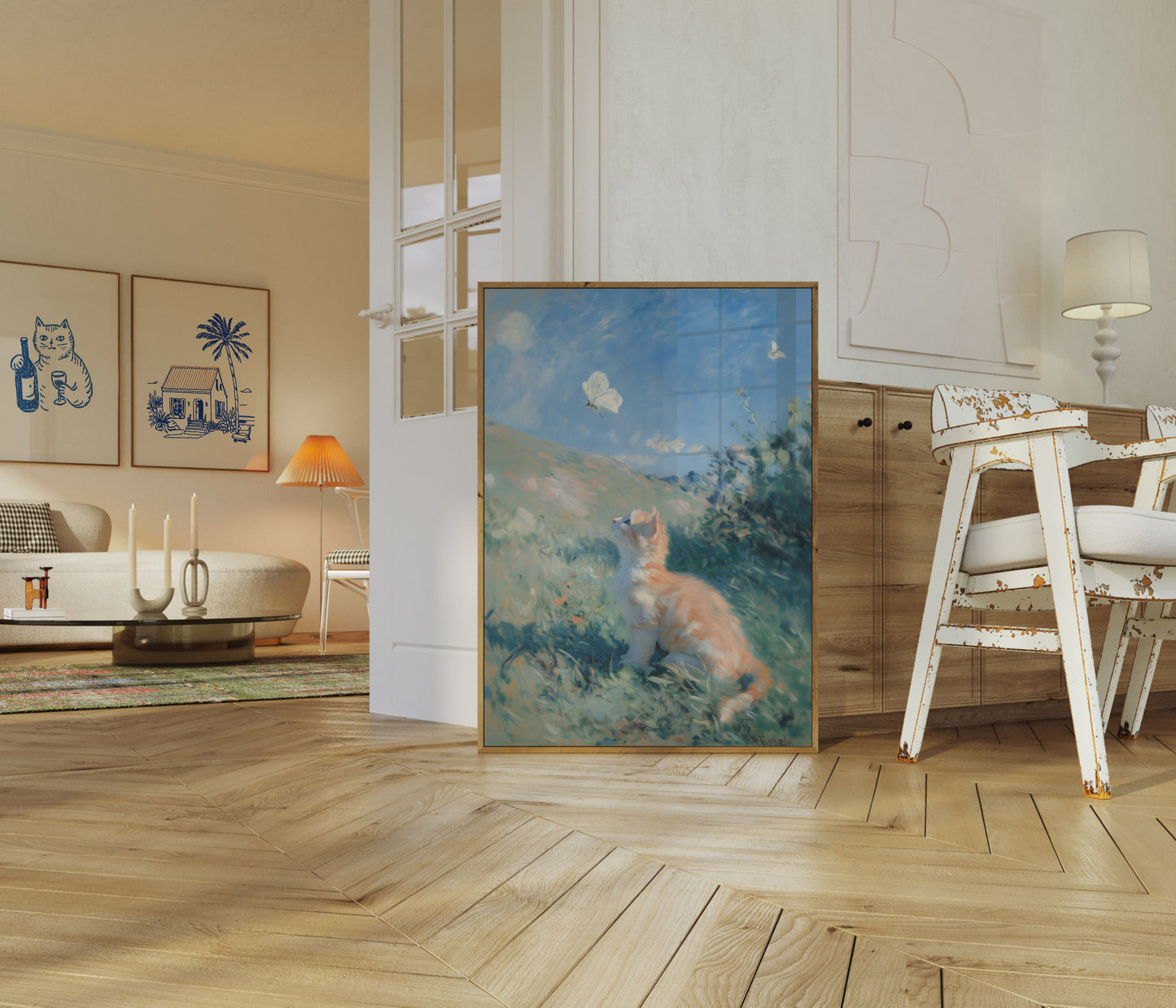 Sonhos de Borboleta Pôster de Gato