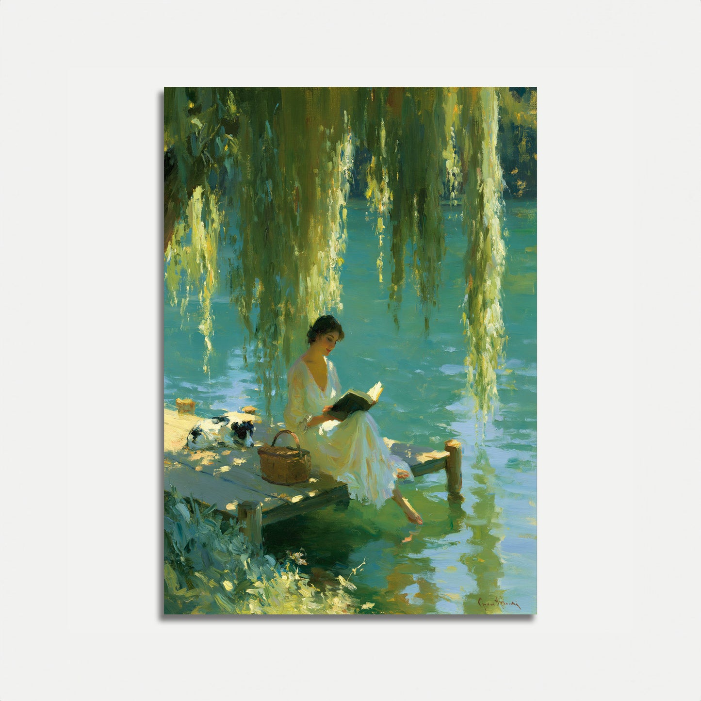 Woman Reading by Willow Poster
