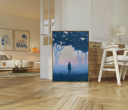 Dreamer Gazing at Clouds Poster
