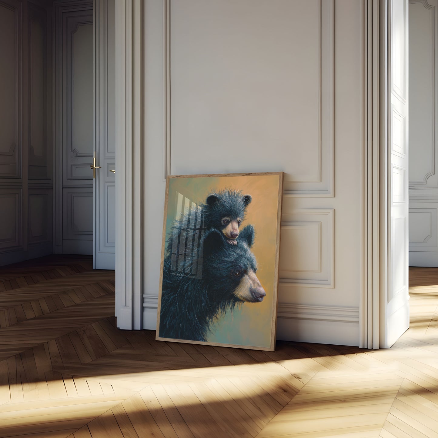 Mamma Orsa con Cucciolo Poster