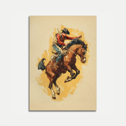Pôster de Rodeio de Cavalo Selvagem Bronco
