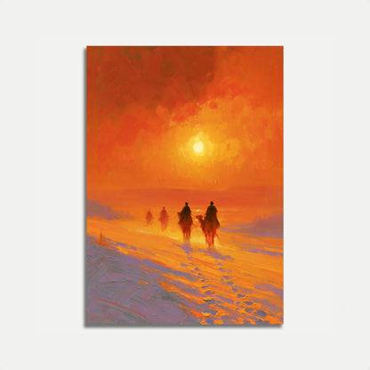 Desert Horsemen Sunset Poster