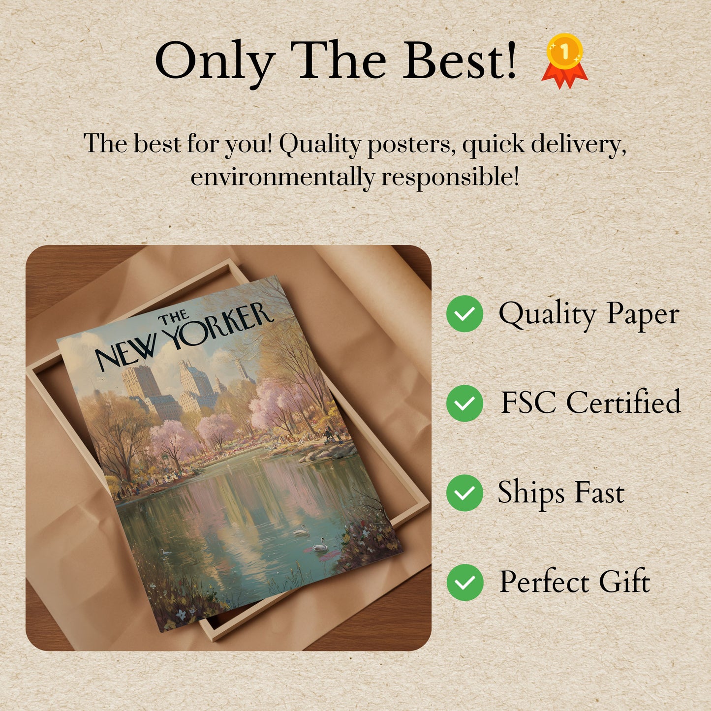 New York City Spring Reflections Poster