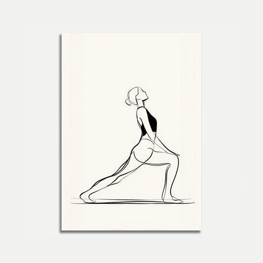 Achtsamer Fluss Yoga-Poster