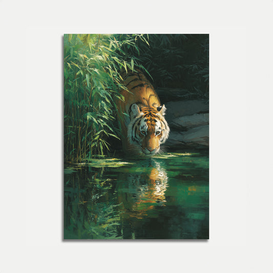 Emerald Waters Tiger Poster